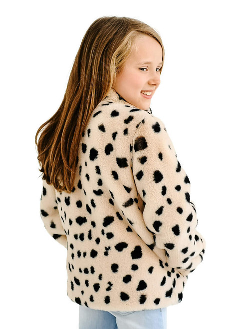 Fabulous-Furs Kid's Wild Cheetah Faux Fur Every-Day Zip Jacket 