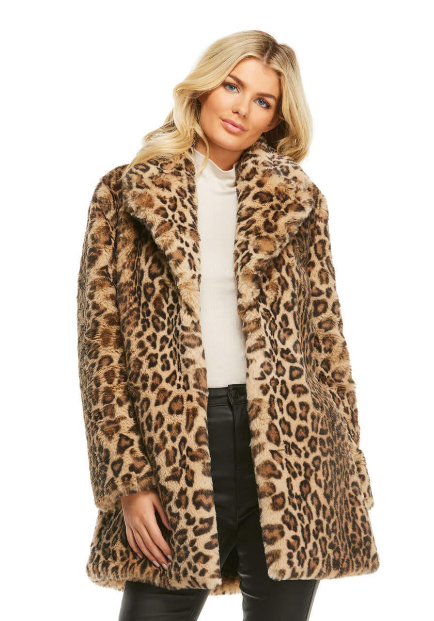 Fabulous-Furs Leopard Faux Fur Le Mink Jacket 