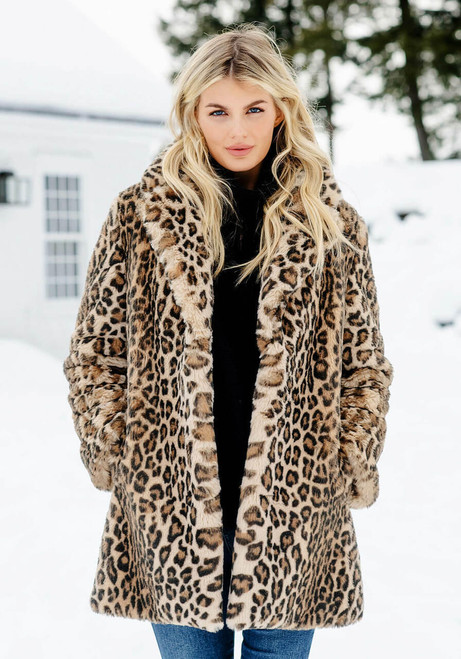 Fabulous-Furs Leopard Faux Fur Le Mink Jacket 