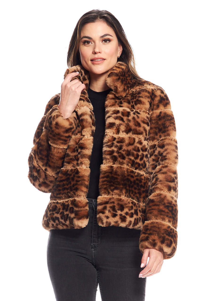 Fabulous-Furs Leopard Faux Fur Posh Jacket 