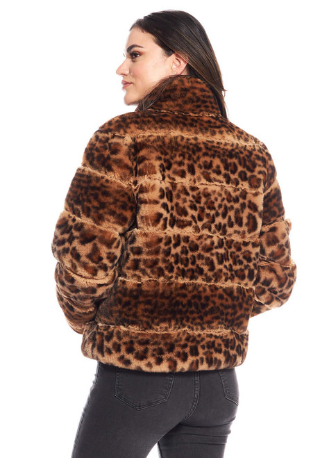 Fabulous-Furs Leopard Faux Fur Posh Jacket 