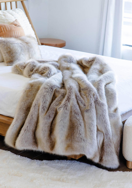 Fabulous-Furs Limited Edition Blonde Fox Faux Fur Throws