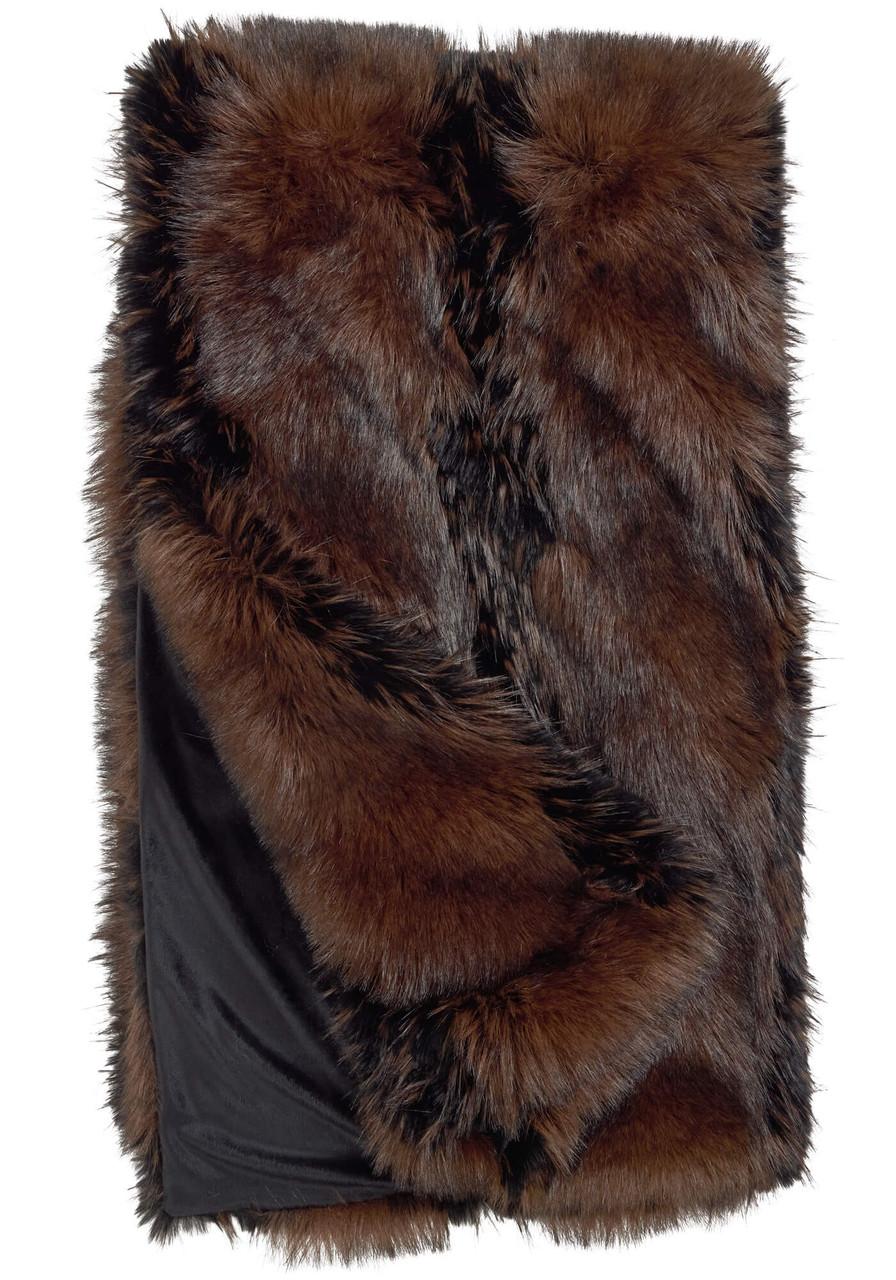 Fabulous-Furs Limited Edition Chocolate Fox Faux Fur Throws 