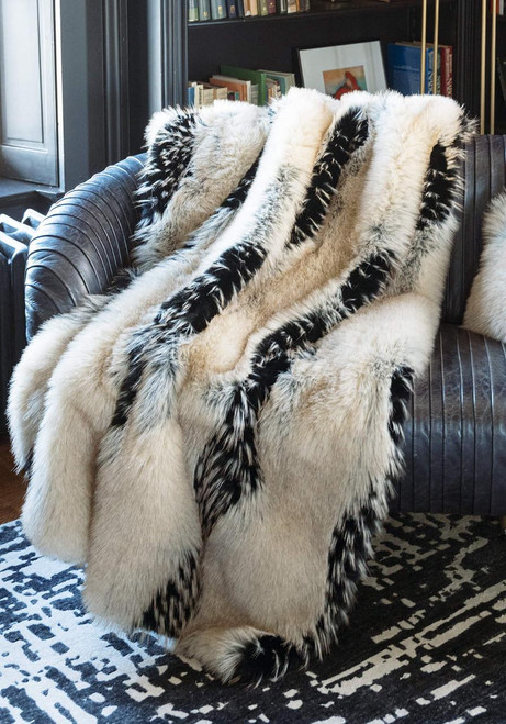 Fabulous-Furs Limited Edition Ivory Fox Faux Fur Throws 