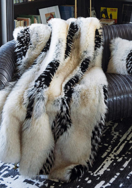 Fabulous-Furs Limited Edition Ivory Fox Faux Fur Throws 