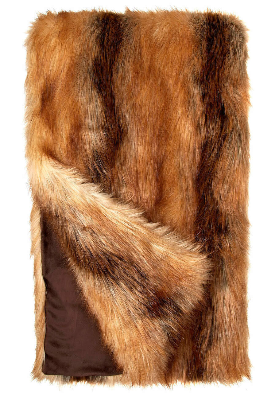 Fabulous-Furs Limited Edition Red Fox Faux Fur Throws  Fabulous-Furs Limited Edition Red Fox Faux Fur Throws