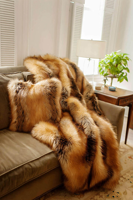 Fabulous-Furs Limited Edition Red Fox Faux Fur Throws 