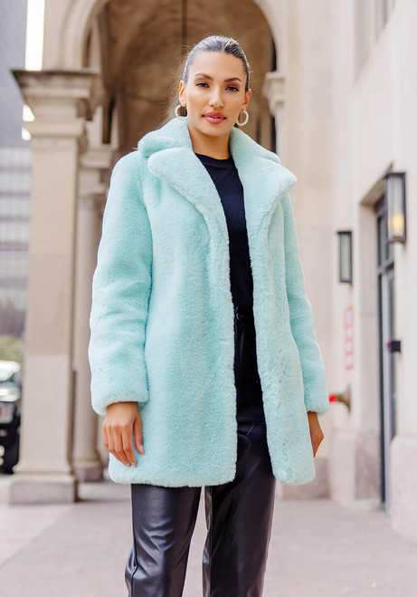 Fabulous-Furs Mint Faux Fur Le Mink Jacket 
