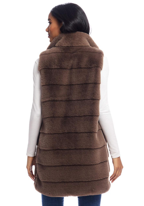 Fabulous-Furs Mocha Faux Fur Weekender Vest 