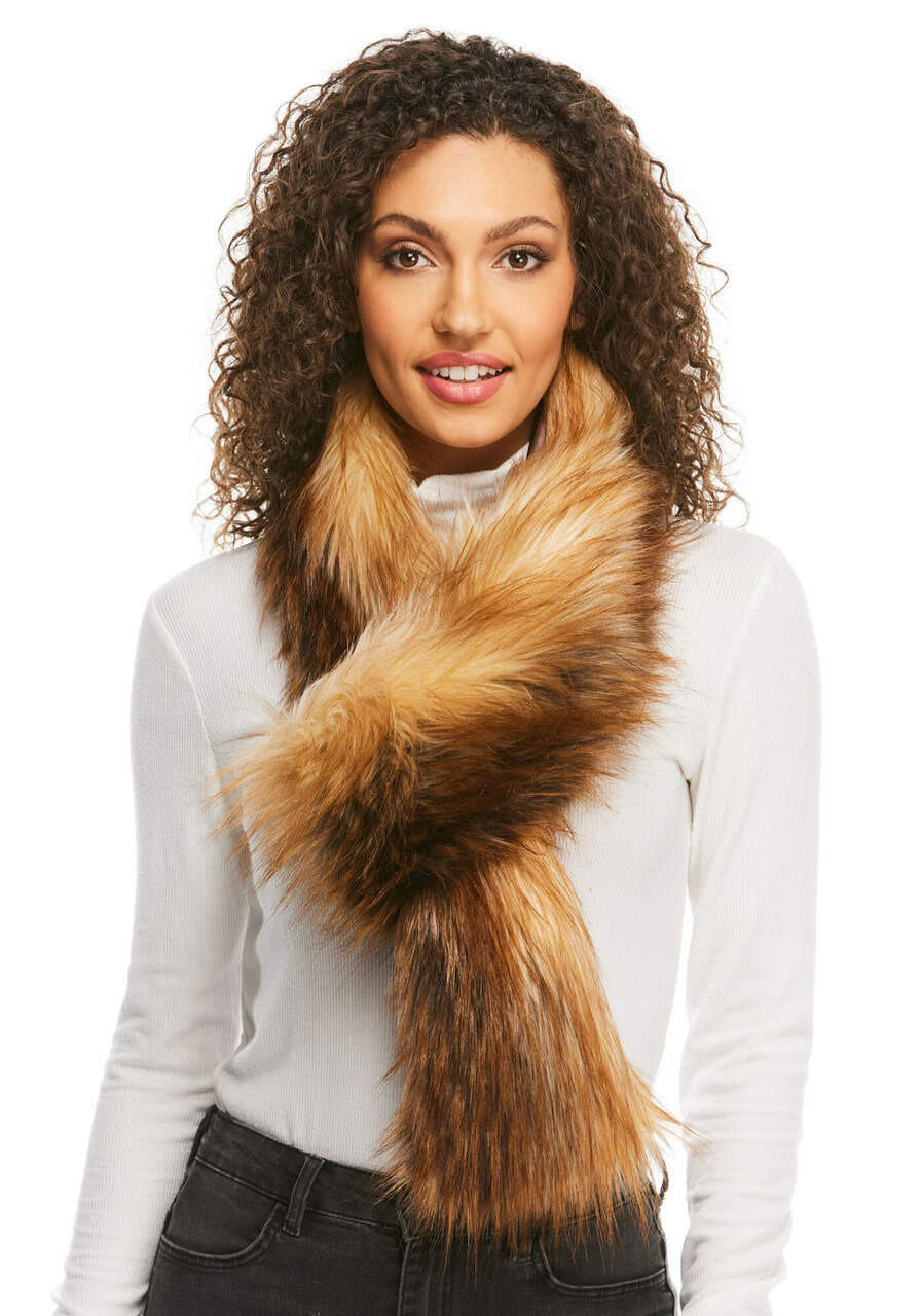 Fabulous-Furs Red Fox Faux Fur Loop Scarf 