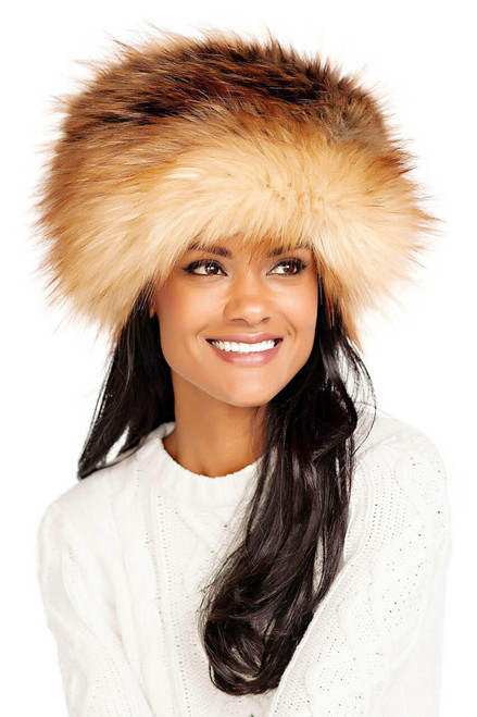 Fabulous-Furs Red Fox Faux Fur Cossack Style Hat