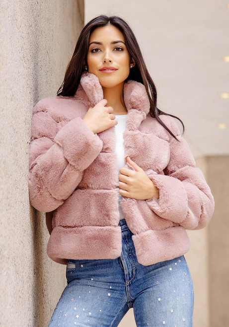 Fabulous-Furs Rosewood Faux Fur Posh Jacket 