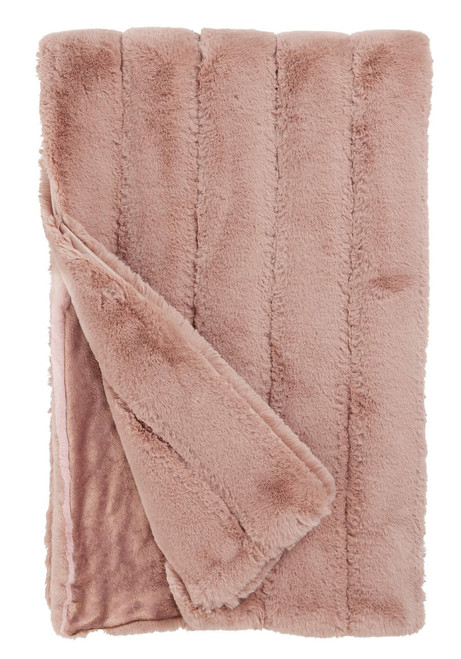 Fabulous-Furs Rosewood Faux Fur Posh Throw