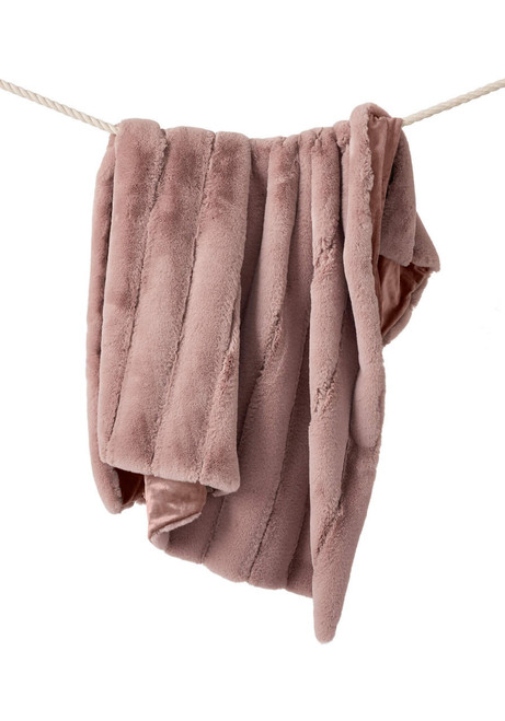 Fabulous-Furs Rosewood Faux Fur Posh Throw 