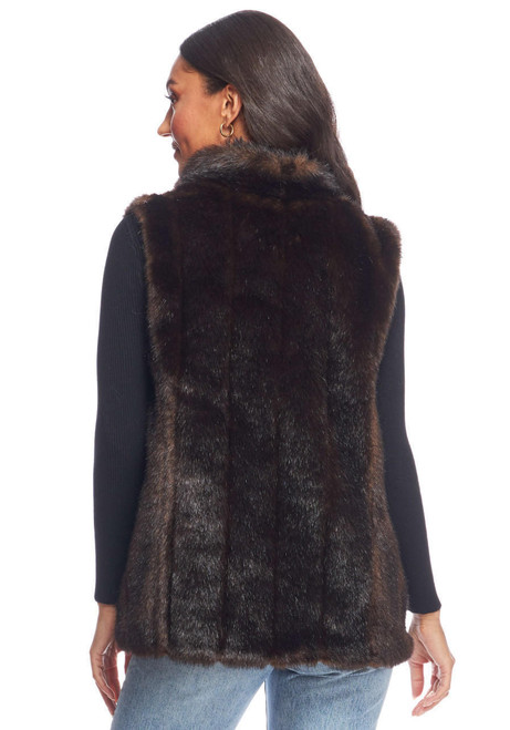 Fabulous-Furs Sable Faux Fur Hook Vest 