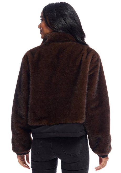 Fabulous-Furs Sable Insta Reversible Faux Fur Zip Jacket 
