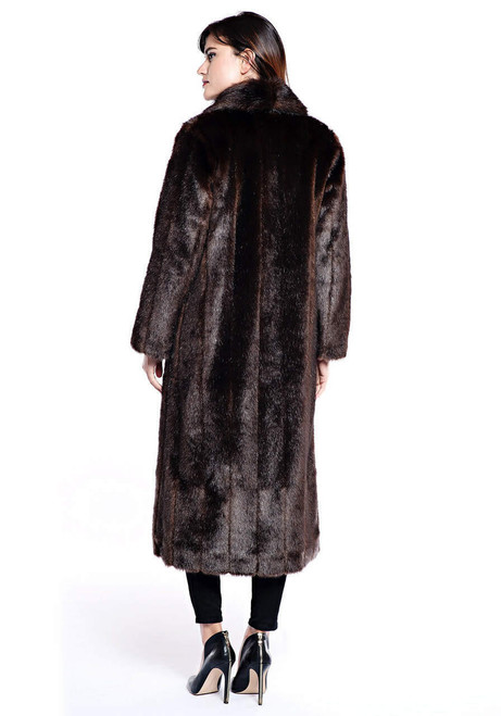 Fabulous-Furs Sable Signature Full-Length Faux Fur Coat 