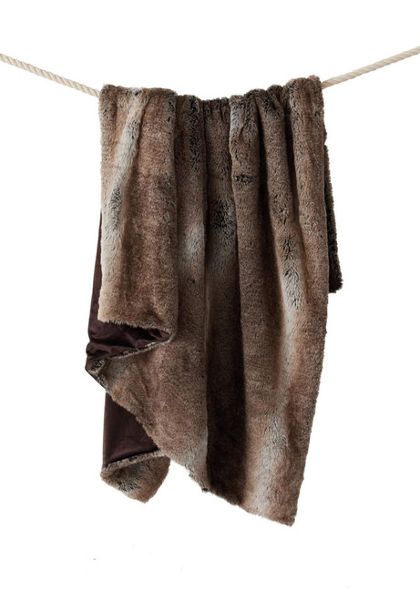 Fabulous-Furs Signature Series Grey Rabbit Faux Fur Throws 