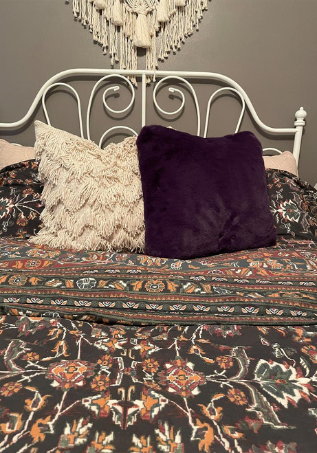 Fabulous-Furs Signature Series Plum Faux Fur Pillows