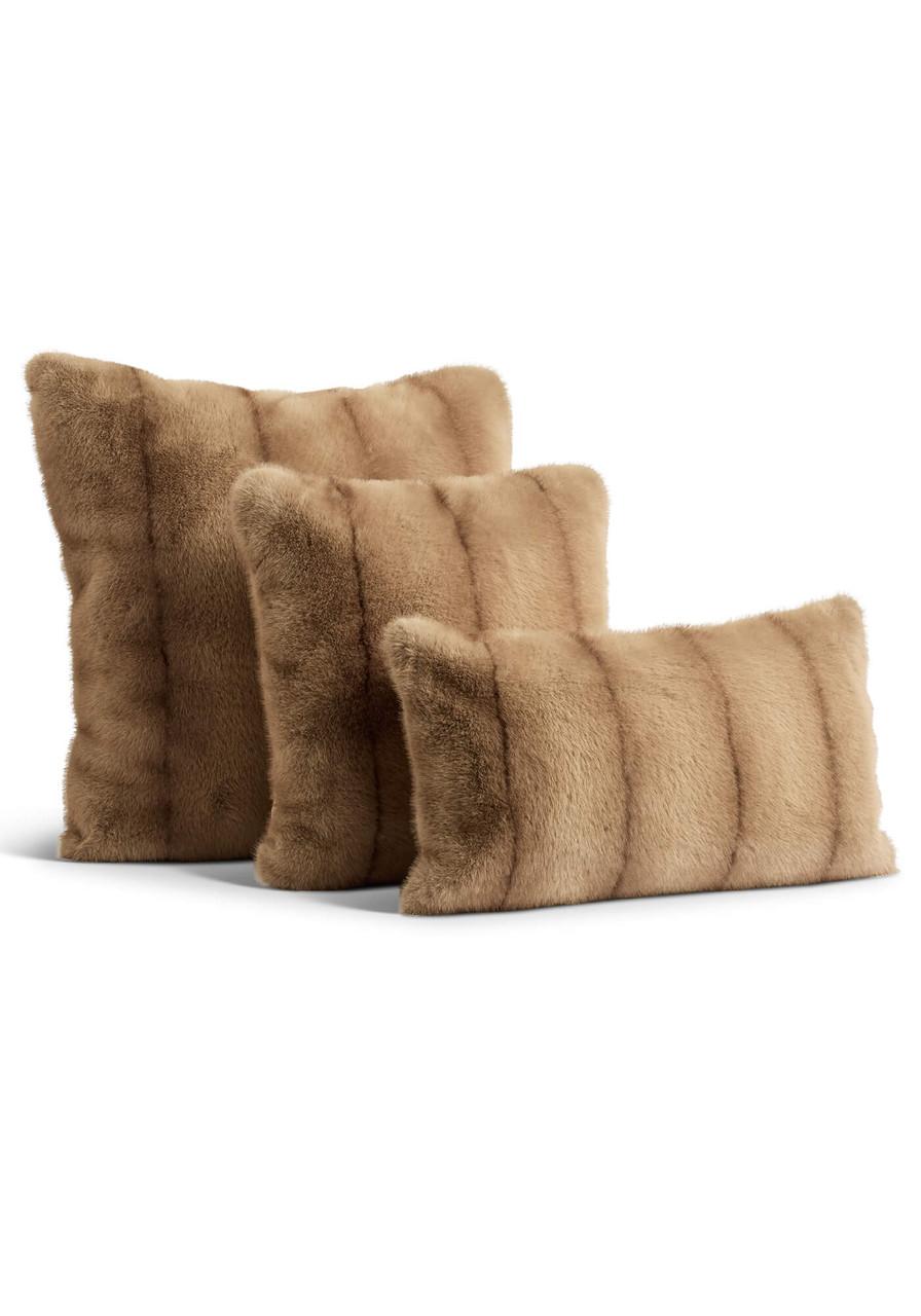 Fabulous-Furs Signature Series Vintage Mink Faux Fur Pillows 