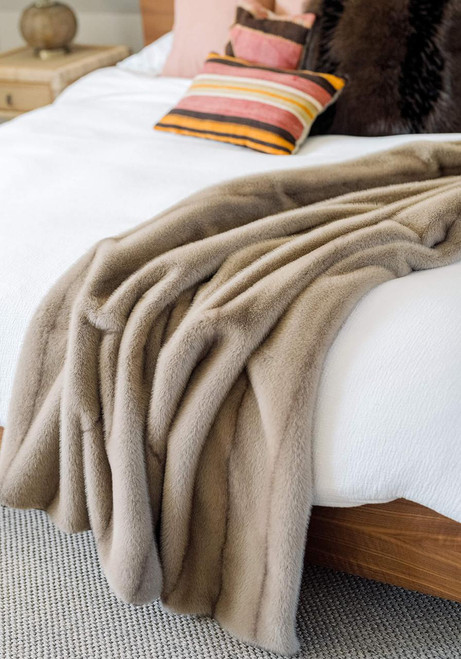 Fabulous-Furs Signature Series Vintage Mink Faux Fur Throws 
