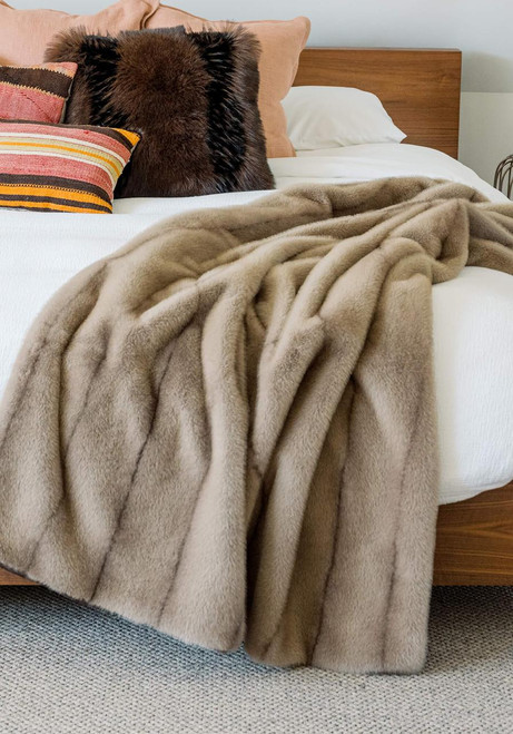 Fabulous-Furs Signature Series Vintage Mink Faux Fur Throws 