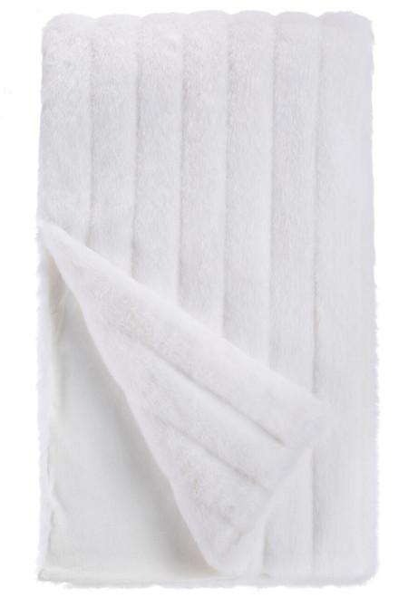 Fabulous-Furs Signature Series White Mink Faux Fur Throws 