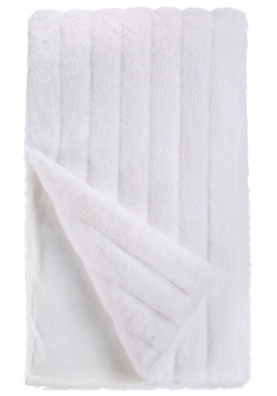 Fabulous-Furs Signature Series White Mink Faux Fur Throws  Fabulous-Furs Signature Series White Mink Faux Fur Throws
