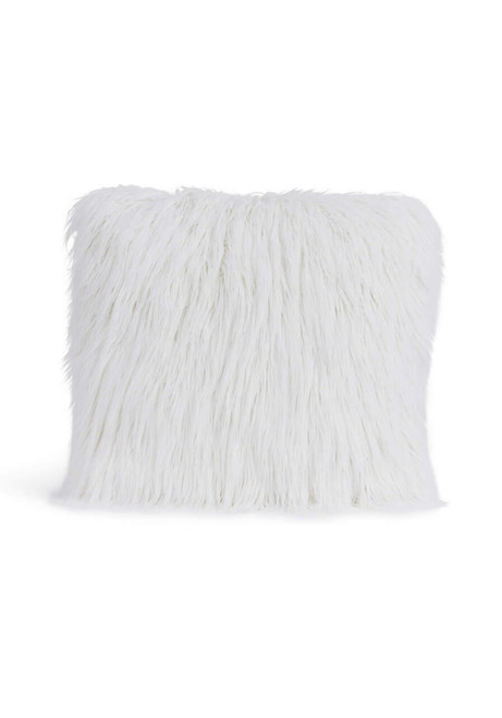 Fabulous-Furs Signature Series White Tibetan Lamb Faux Fur Pillows 