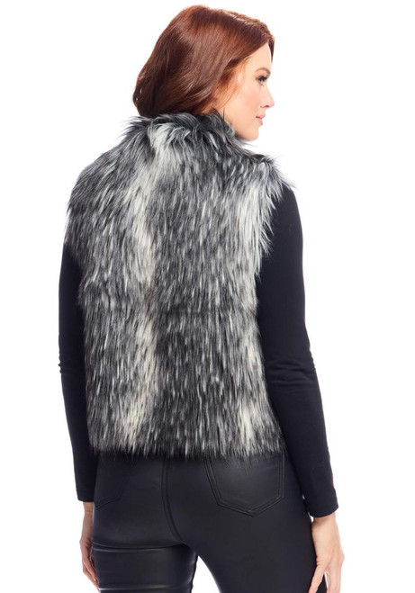 Fabulous-Furs Smokey Fox Faux Fur Foxy Crop Vest 