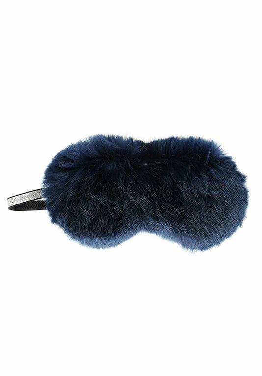 Fabulous-Furs Steel Blue Mink Faux Fur Sparkle Eyemask 