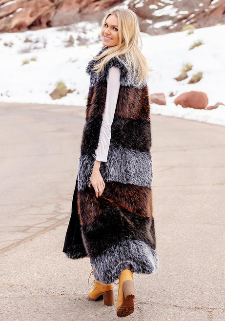 Fabulous-Furs Trendsetter Faux Fur Maxi Vest 