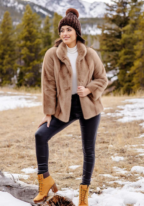 Fabulous-Furs Vintage Mink Faux Fur Favorite Jacket 