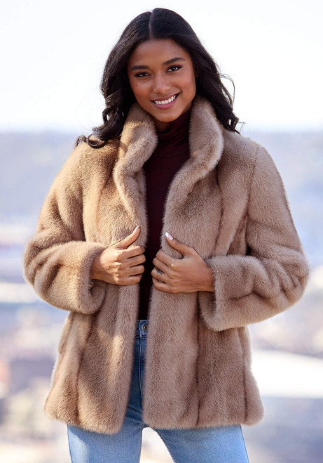 Fabulous-Furs Vintage Mink Faux Fur Favorite Jacket 