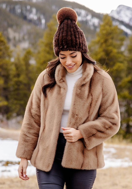 Fabulous-Furs Vintage Mink Faux Fur Favorite Jacket 
