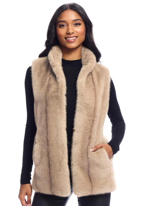 Fabulous-Furs Vintage Mink Faux Fur Hook Vest 
