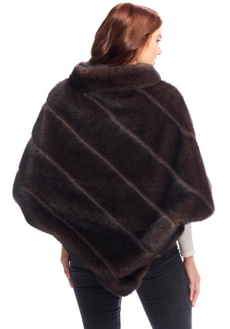 Fabulous-Furs Whiskey Faux Fur Carly Zip Poncho 