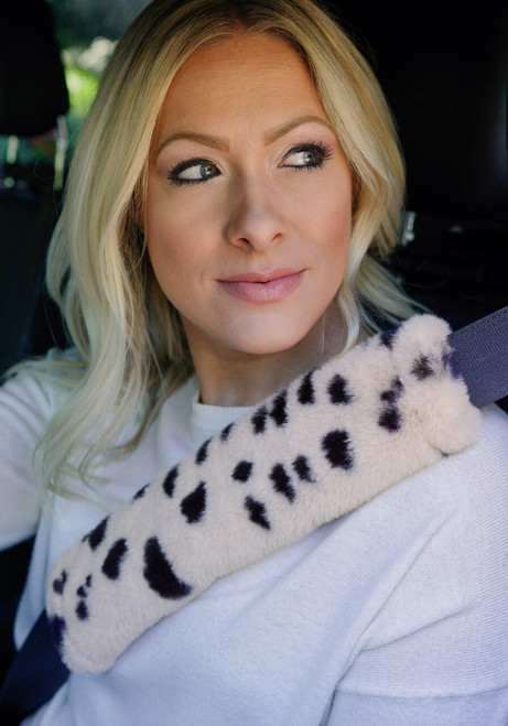 Fabulous-Furs Wild Cheetah Faux Fur Seat Belt Covers 