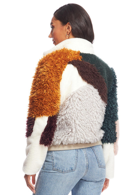  Freestyle Faux Fur Varsity Jacket 
