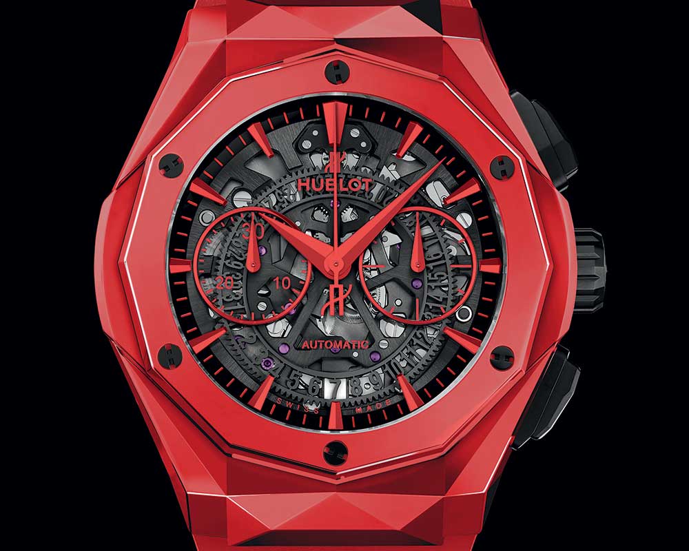 hublot classic fusion aerofusion chrono orlinski red magic closeup