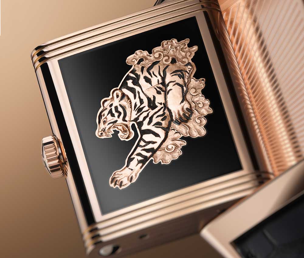 jaeger lecoultre reverso tribute enamel tiger verso