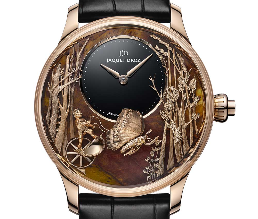 jaquet droz loving butterfly automaton chinchilla closeup