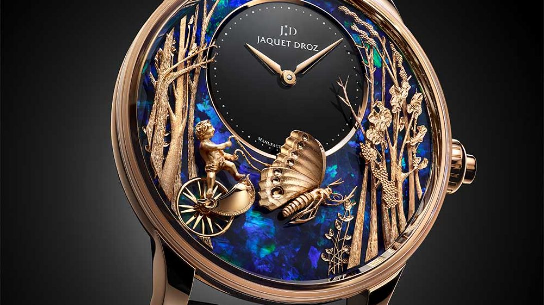 OPAL LOVING BUTTERFLY AUTOMATON Jaquet Droz