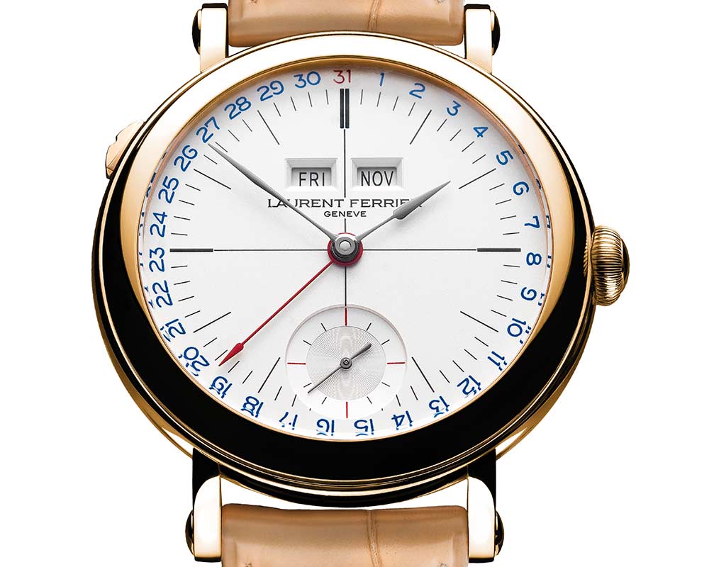 laurent ferrier galet annual calendar school piece white dial