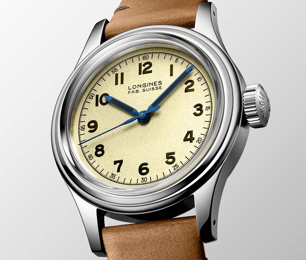 longines heritage military marine nationale closeup