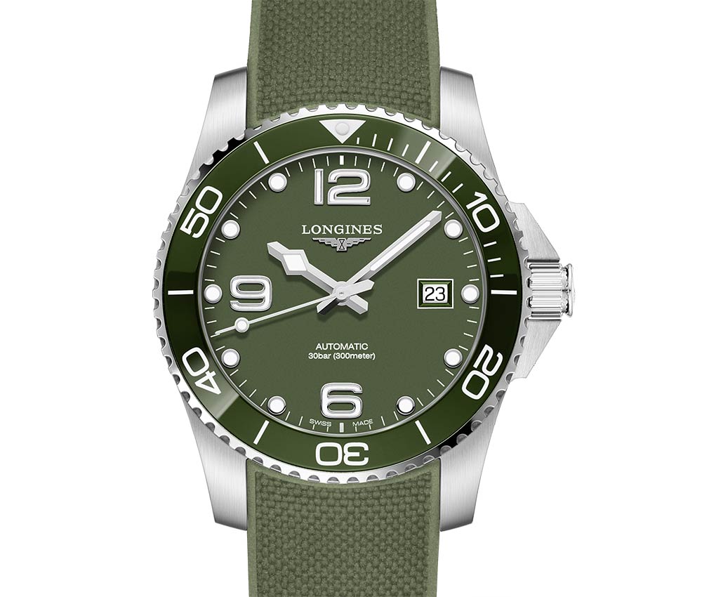 longines hydroconquest green 2020 green nato strap