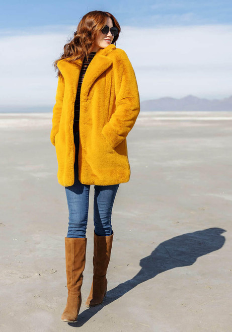  Marigold Faux Fur Le Mink Jacket 