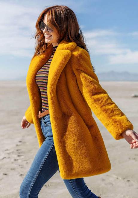  Marigold Faux Fur Le Mink Jacket 