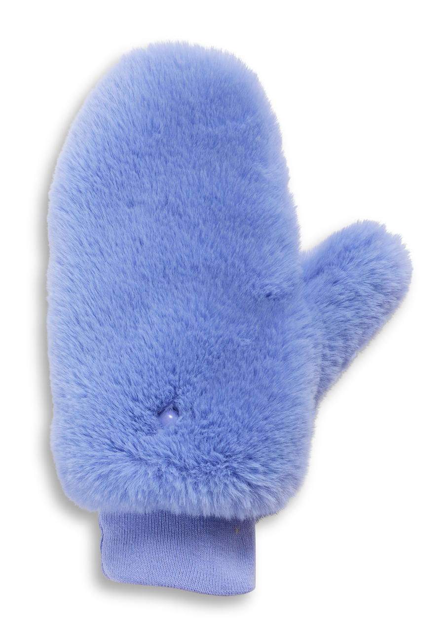  Periwinkle Faux Fur Le Mink Convertible Mittens 