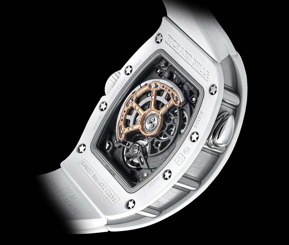 richard mille rm 037 auto ceramic white caseback